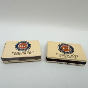Vintage Dave and Busters Dallas Texas Restaurant Row Matchboxes Set of 2